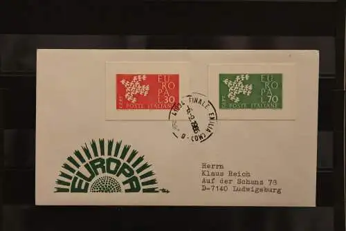 Italien Europa - CEPT 1961, Brief mit ungezähnten Marken aus Ministerblatt