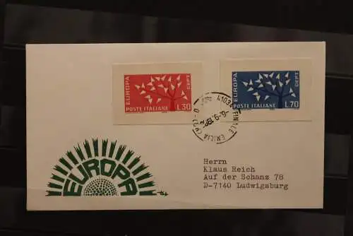 Italien Europa - CEPT 1962, Brief mit ungezähnten Marken aus Ministerblatt