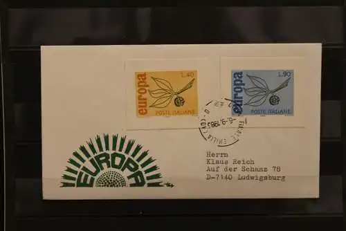 Italien Europa - CEPT 1965, Brief mit ungezähnten Marken aus Ministerblatt