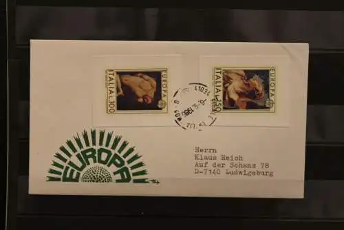 Italien Europa - CEPT 1975, Brief mit ungezähnten Marken aus Ministerblatt