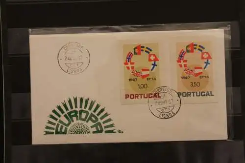 Portugal  EFTA 1967, FDC mit ungezähnten Marken aus Ministerblatt, gebraucht