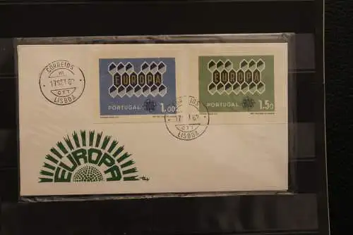 Portugal  CEPT 1962, FDC mit ungezähnten Marken aus Ministerblatt, gebraucht