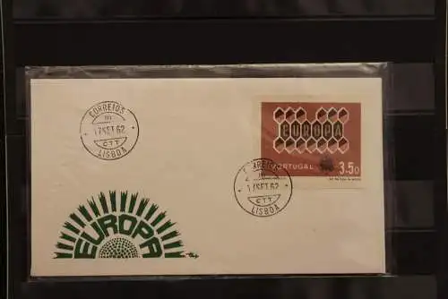 Portugal  CEPT 1962, FDC mit ungezähnten Marken aus Ministerblatt, gebraucht