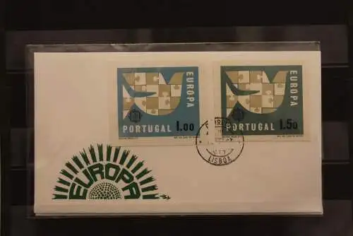 Portugal  CEPT 1963, FDC mit ungezähnten Marken aus Ministerblatt, gebraucht