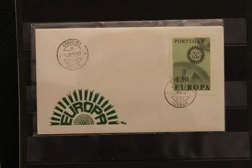 Portugal  CEPT 1967, FDC mit ungezähnten Marken aus Ministerblatt, gebraucht