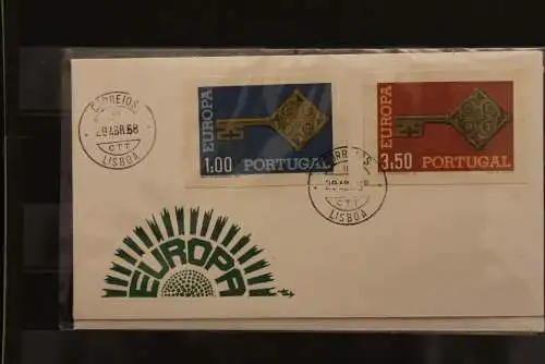 Portugal  CEPT 1968, FDC mit ungezähnten Marken aus Ministerblatt, gebraucht