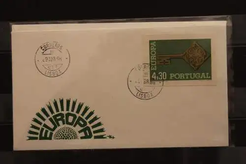 Portugal  CEPT 1968, FDC mit ungezähnten Marken aus Ministerblatt, gebraucht