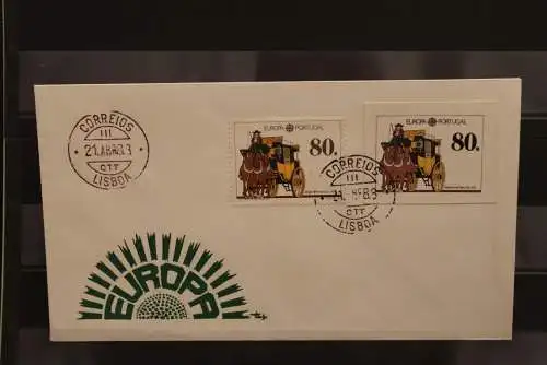 Portugal  CEPT 1983, FDC mit ungezähnter und gezähnter Marke aus Ministerblatt, gebraucht