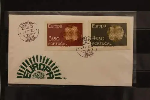 Portugal  CEPT 1970, FDC mit ungezähnten  Marken aus Ministerblatt, gebraucht