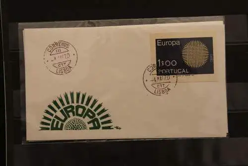 Portugal  CEPT 1970, FDC mit ungezähnten  Marken aus Ministerblatt, gebraucht