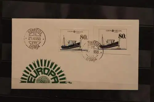 Portugal Madeira CEPT 1988, FDC mit ungezähnter und gezähnter  Marke aus Ministerblatt, gebraucht