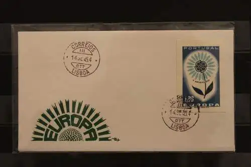 Portugal, CEPT 1964, FDC mit ungezähnten Marken aus Ministerblatt, gebraucht