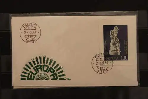 Portugal, CEPT 1974, FDC mit ungezähnten Marken aus Ministerblatt, gebraucht