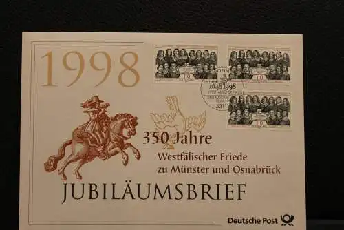 Deutschland; Jubiläumsbrief 1998; 350 Jahre Westfälischer Friede zu Münster und Osnabrück