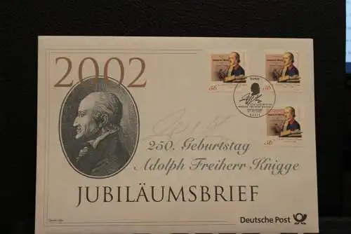 Deutschland; Jubiläumsbrief 2002: 250. Geburtstag Adolph Freiherr Knigge