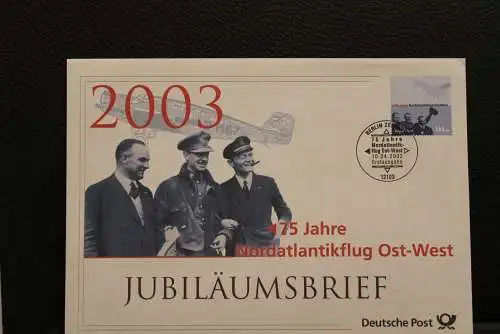 Deutschland; Jubiläumsbrief 2003: 75 Jahre Nordatlantikflug Ost-West