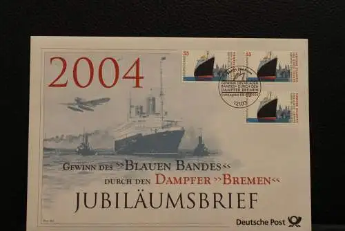 Deutschland; Jubiläumsbrief 2004: Blaues Band Dampfer Bremen