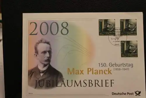 Deutschland; Jubiläumsbrief 2008: 150. Geburtstag Max Planck