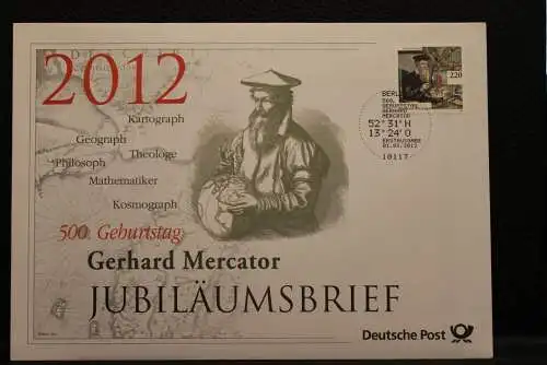 Deutschland; Jubiläumsbrief 2012: 500. Geburtstag Gerhard Mercator