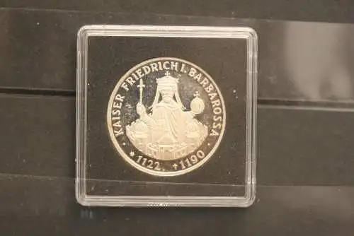 Bundesrepublik Deutschland; 10 Deutsche Mark; 1990; Kaiser Friedrich I. Barbarossa, Silber; PP; Jäger-Nr. 449