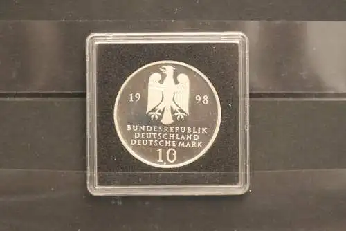 Bundesrepublik Deutschland; 10 Deutsche Mark; 1998; Francksche Stiftungen, Silber; PP; Jäger-Nr. 470