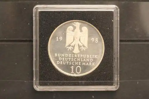 Bundesrepublik Deutschland; 10 Deutsche Mark; 1998; Franckesche  Stiftungen, Silber; stg; Jäger-Nr. 470