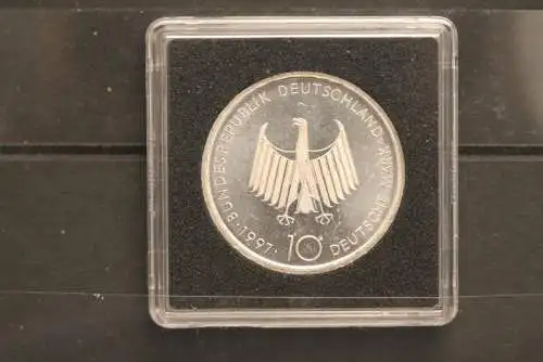 Bundesrepublik Deutschland; 10 Deutsche Mark; 1997; Dieselmotor, Silber; stg; Jäger-Nr. 471