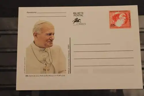 Portugal; Papst Johannes Paul II. Visite in Portugal 1991; Set von 4 Ganzsachen; MNH/gebraucht