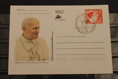 Portugal; Papst Johannes Paul II. Visite in Portugal 1991; Set von 4 Ganzsachen; MNH/gebraucht