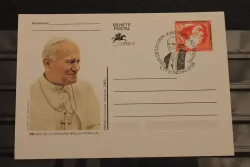 Portugal; Papst Johannes Paul II. Visite in Portugal 1991; Set von 4 Ganzsachen; MNH/gebraucht