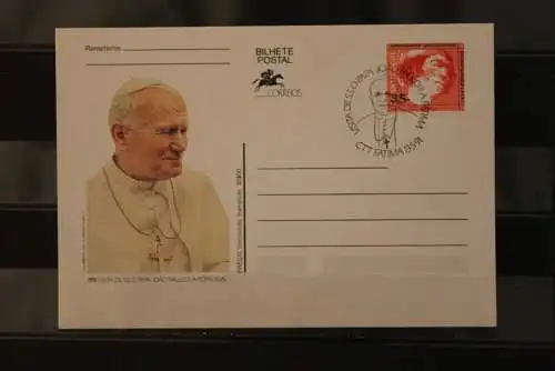 Portugal; Papst Johannes Paul II. Visite in Portugal 1991; Set von 4 Ganzsachen; MNH/gebraucht