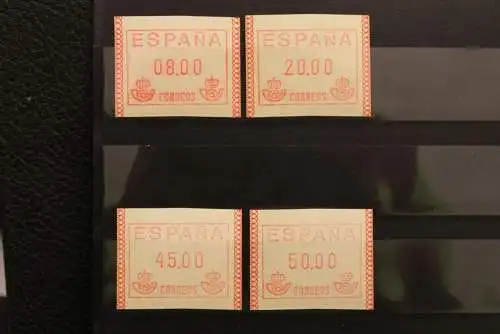 Spanien, ATM Nr. 1; 4 Werte, MNH