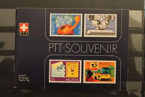 Schweiz;  PTT - Souvenir 1980; Die PTT, Ihr Partner Tag für Tag, mit Jubiläums-Vignette "Frühling"