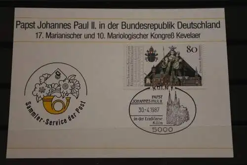 Deutschland; Papstreise 1987  Papst Johannes Paul II; Köln