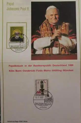 Deutschland; Papstreise 1980  Papst Johannes Paul II; Mainz; Großformat; Auflage: 6000 Karten