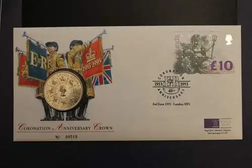 Großbritannien 1993, Numisbrief "40 jähriges Thronjubiläum Elisabeth II"