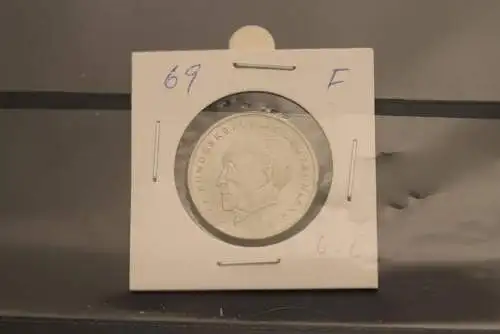 Bundesrepublik Deutschland, Kursmünze: 2 Deutsche Mark; Konrad Adenauer; 1969 F, Jäger-Nr. 406, stg