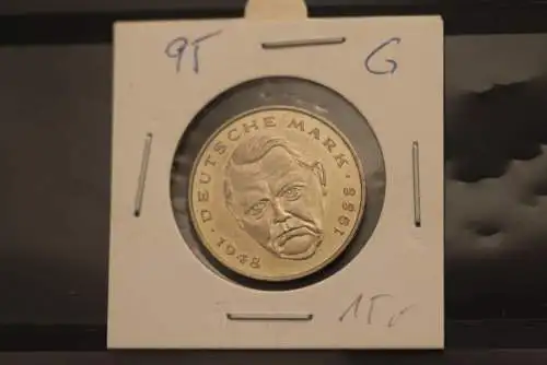 Deutschland; 2 Deutsche Mark Gedenkmünze: Ludwig Erhard, Jäger-Nr. 445, stg, 1995 G