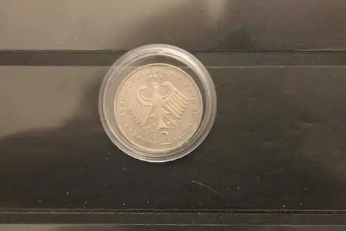 Deutschland, Gedenkmünze 2 Deutsche Mark: Ludwig Erhard, 1989 D, stg, Jäger-Nr. 445