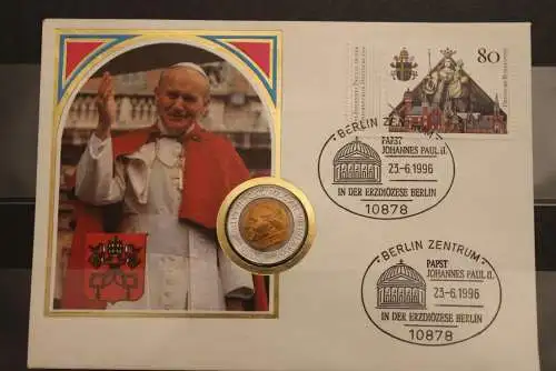 Papst Johannes Paul II.; Numisbrief; Johannes Paul II. in der Erzdiözese Berlin 1996