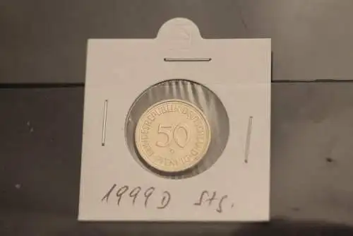 Bundesrepublik Deutschland, Kursmünze 50 Pfennig, 1999 D, Jäger-Nr. 384a, stg