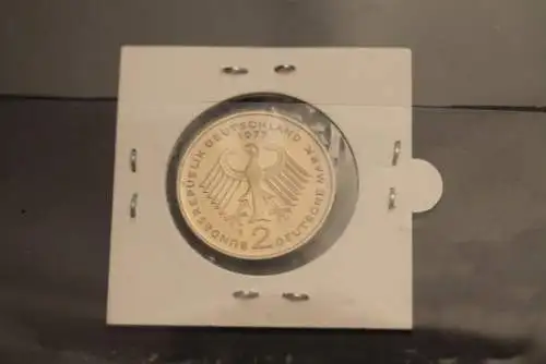 Bundesrepublik Deutschland, Kursmünze: 2 Deutsche Mark; Konrad Adenauer; 1977 F, Jäger-Nr. 406, PP