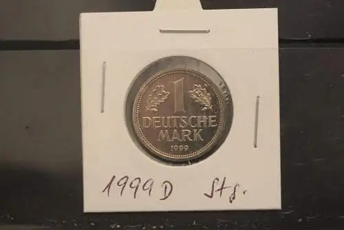 Bundesrepublik Deutschland, Kursmünze 1 Deutsche Mark, 1999 D, Jäger-Nr. 385, stg