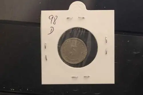 Deutsches Reich; 5 Pfennig, Jäger-Nr. 12; 1898 D, ss- vz