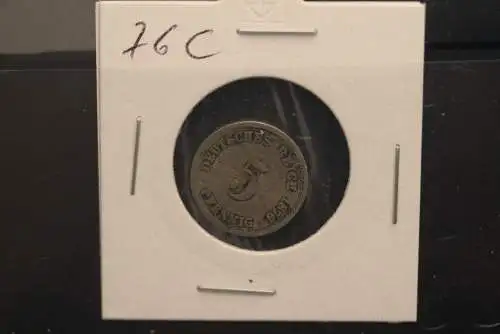 Deutsches Reich; 5 Pfennig, Jäger-Nr. 3; 1876 C, ss