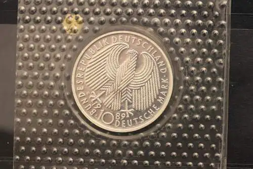 Bundesrepublik Deutschland; 10 DM; 1989; 40 Jahre BRD, Silber, PP, Jäger-Nr. 446