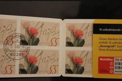 Deutschland; MH 51 a; Post!: 2003, Rosengruß, gebraucht; Ersttagsstempel