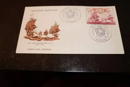 Französisch Polynesien, FDC 1976, Segelschiffe