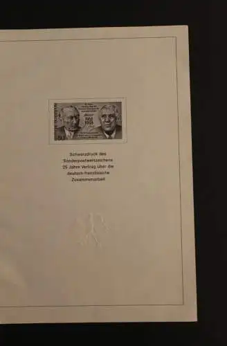 Deutschland, Deutsch-Französische Zusammenarbeit 1988, Offizieller Schwarzdruck der MiNr. 1351