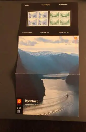 Norwegen, Folder "Die Küstenfahrt", "Kystfart", MNH